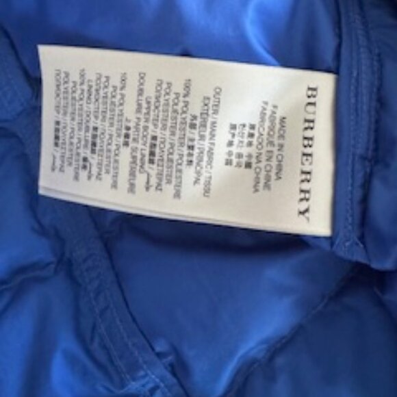 BURBERRY BRIT DALESBURY Blue Quilted Down Puffer Jacket size XL - Picture 5 of 13